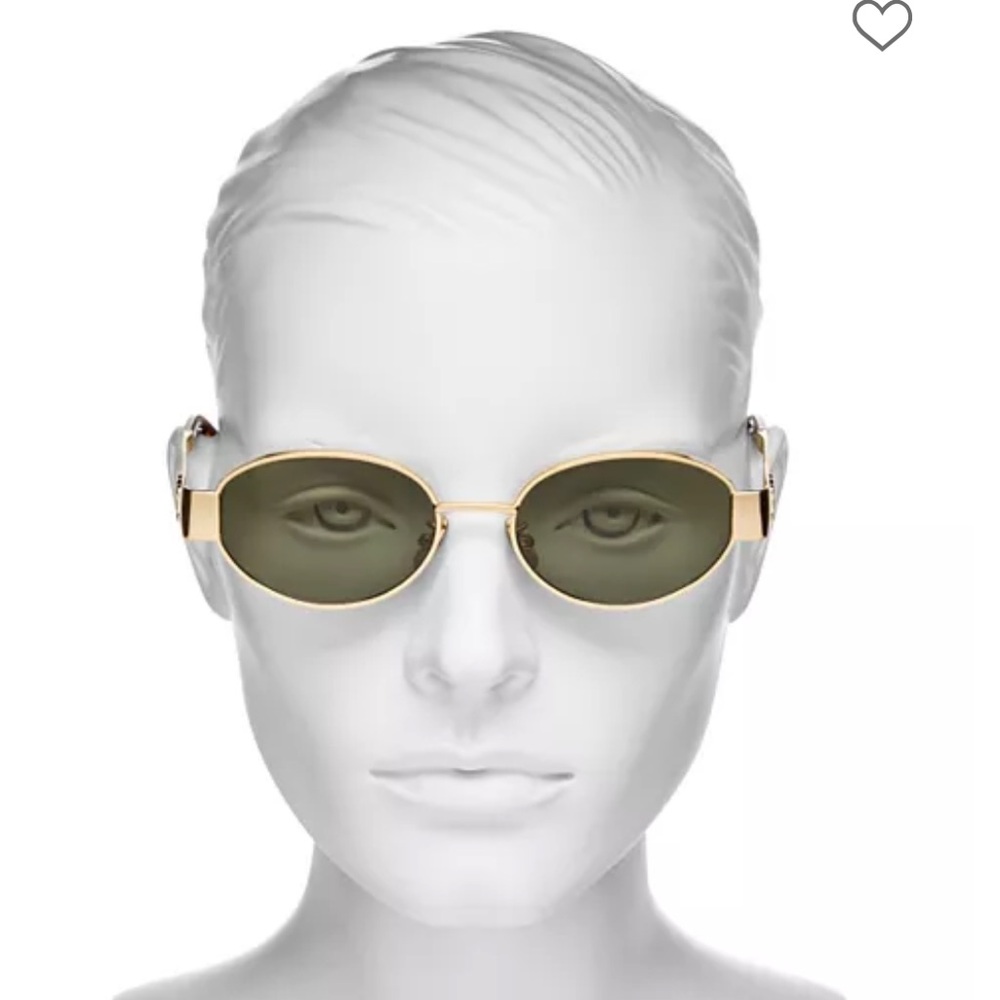 Celine Triomphe Metal Round Sunglasses, 54mm - Picture 4 of 7